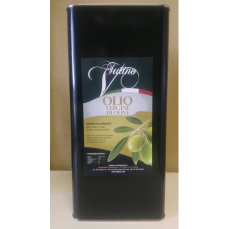 Olio Vergine di oliva 5 Lt 100% italiano Estratto a Freddo